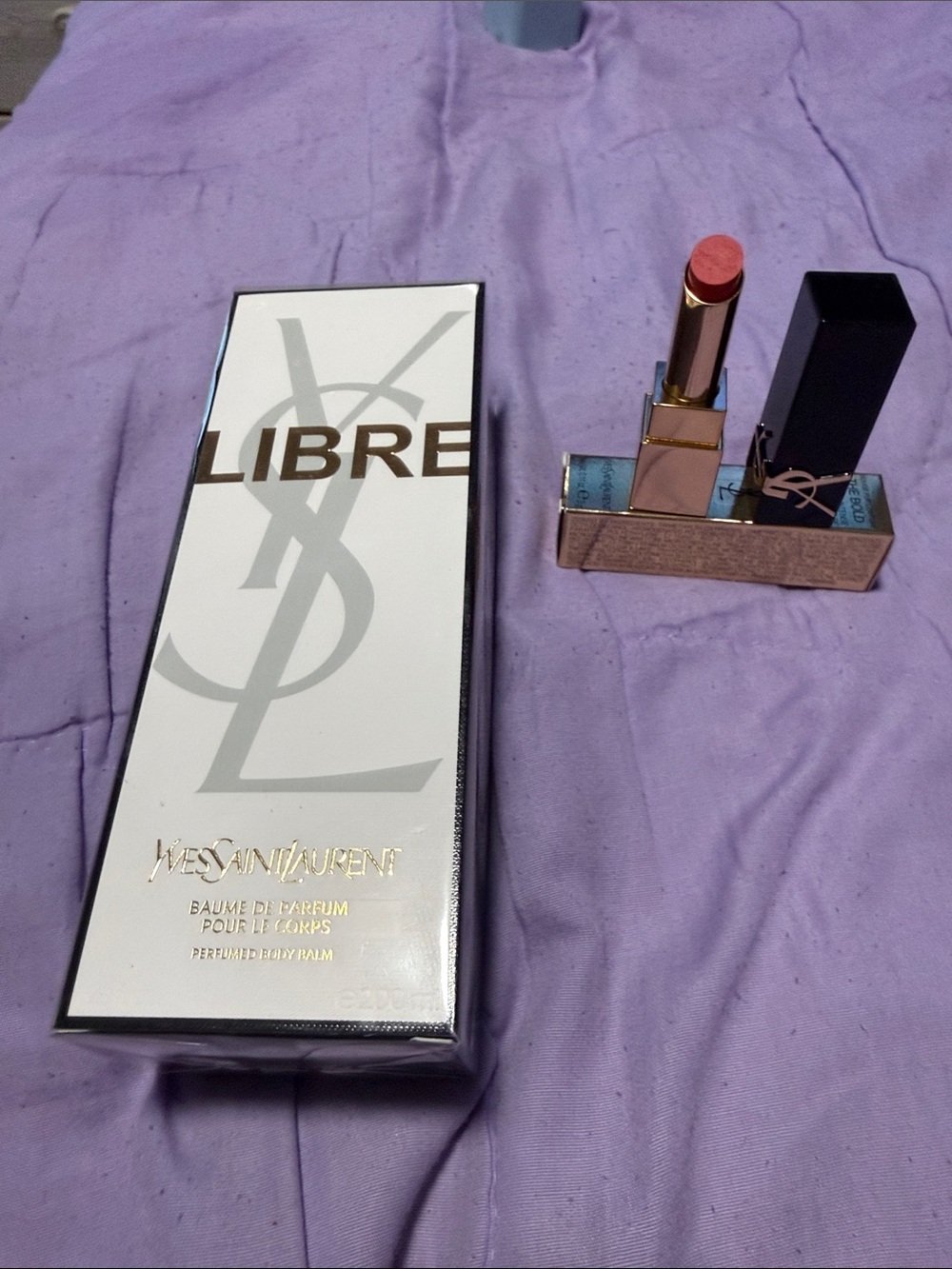 YSL perfumed body balm & YSL Rouge Pur Couture LipStick